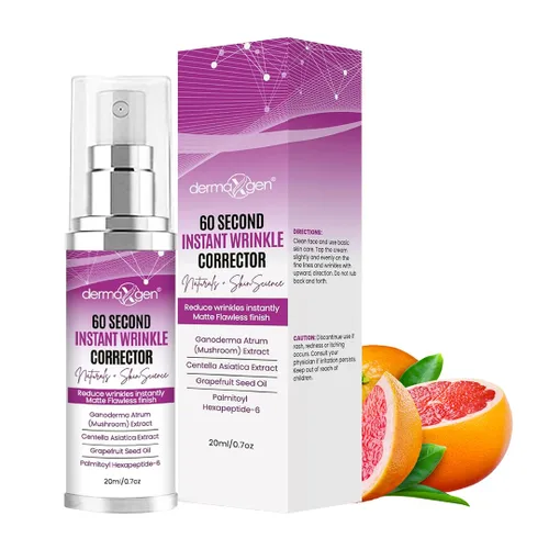 Vista 2 de 60 Second - Crema antiarrugas e instantánea para el cuidado de la piel con infusión de péptidos para cara, cuello y área de los ojos, cremas