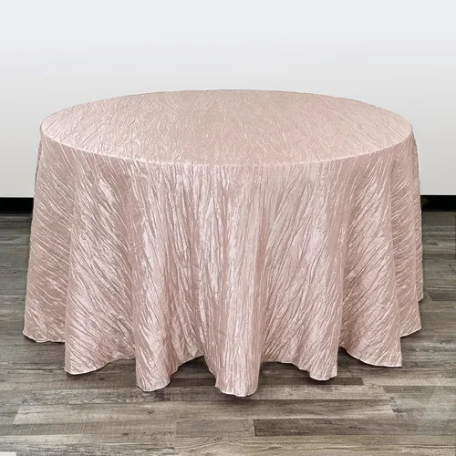 Vista 54 de YOUR CHAIR COVERS - Mantel redondo de 90 pulgadas con arrugas color rubor de tafetán – Elegante mantel brillante para bodas, fiestas y eventos