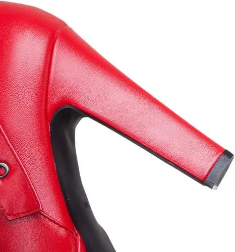 Vista 47 de Scaoruki Zapatos de otoño de moda para mujer, botines de tacón de bloque