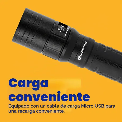 Vista 5 de LUXPRO XP980 Pro Series - Linterna LED Recargable de Utilidad - 760 Lúmenes - Linterna Brillante con Tiempo de Funcionamiento de 24,5 Horas y Mango