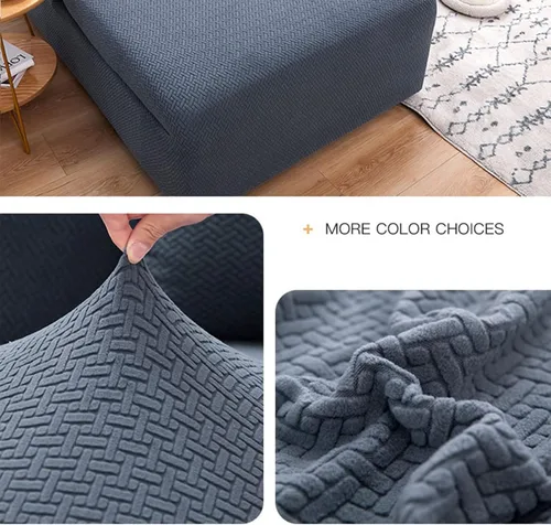 Vista 11 de ZPEE Fundas de sofá de forro polar en forma de L, funda elástica suave para perros, mascotas, sala de estar, protector de muebles, funda Azul