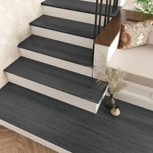 Vista 6 de Westick Papel tapiz, textura de madera oscura, negro, autoadhesivo, vinilo impermeable, para encimeras, armarios, cajones de mesa, 12 x 78 pulgadas