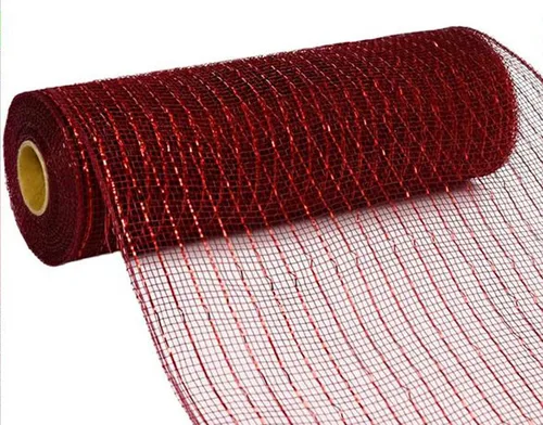 Vista 15 de Cinta decorativa de malla de yute de poliéster de 10 pulgadas x 30 pies (rayas naturales marrones y blancas con hilo de algodón): RY800348