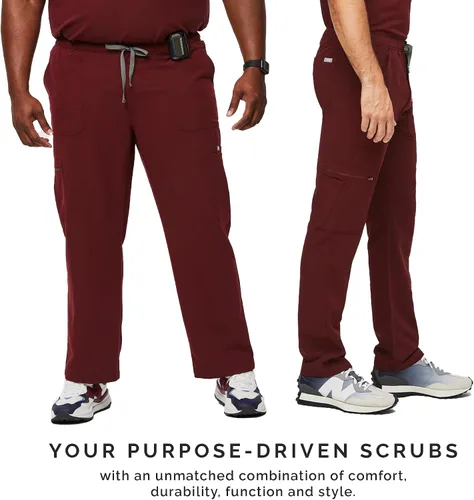 Vista 6 de FIGS Pantalones médicos cargo Cairo, ajuste clásico de pierna recta