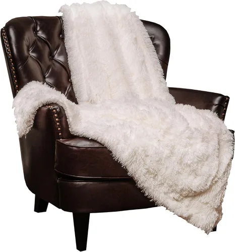 Vista 10 de Chanasya - Manta de pelo largo sintético - Manta de felpa ligera y esponjosa de forro polar de microfibra - para sofá, cama, silla, material A