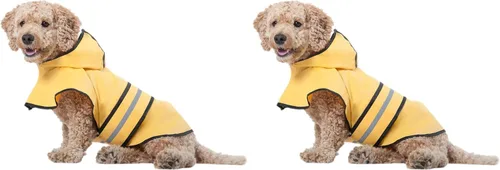 Vista 11 de Fashion Pet días lluviosos Slicker Amarillo Raincoat, XS, Amarillo