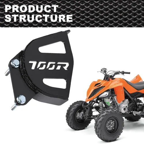 Vista 9 de CNNELL Protector de cubierta de piñón guía de cadena ATV compatible con Yamaha Raptor 700 R 2006-2020