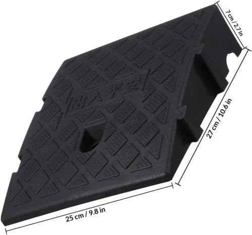 Vista 2 de GANAZONO Rampa para silla de ruedas para exteriores, rampa auxiliar para silla de ruedas, almohadilla auxiliar de pendiente, rampa de umbral, rampa