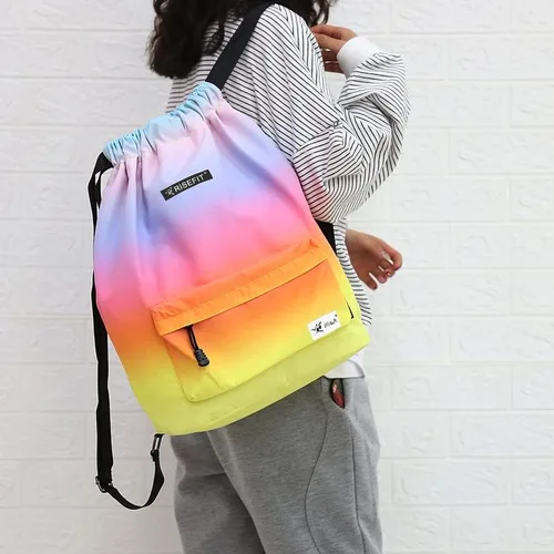 Vista 7 de Bolsa impermeable con cordón para ir al gimnasio o la playa, o practicar deportes, unisex