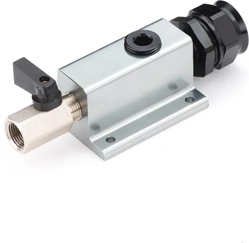 Vista 8 de Kit de salida de pared de aire comprimido para kit de línea de aire de 1/2 pulgada, accesorios de tubería de aire recta NPT de 1/2 "x 3/8", bloque