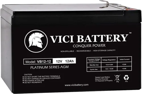 Vista 5 de VICI Battery Reemplazo de 12V 12AH F2 para APC BackUPS Pro 650 BK650M Marca Producto