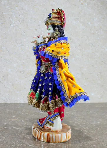 Vista 8 de eSplanade Escultura tallada a mano de Dios Kishan Krishna Murti Idol Estatua - 11 pulgadas - Resina