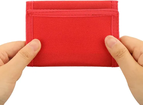 Vista 6 de NEICY Billetera de lona con bloqueo RFID para hombres y mujeres Carteras de camuflaje triple para deportes al aire libre con adhesivo mágico