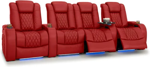 Vista 73 de Seatcraft Asiento de cine en casa Diamante Marrón Reclinable Individual