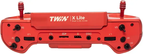 Vista 5 de FrSky Twin X-Lite Transmisor Dual 2.4G Sistema de radio (rojo)