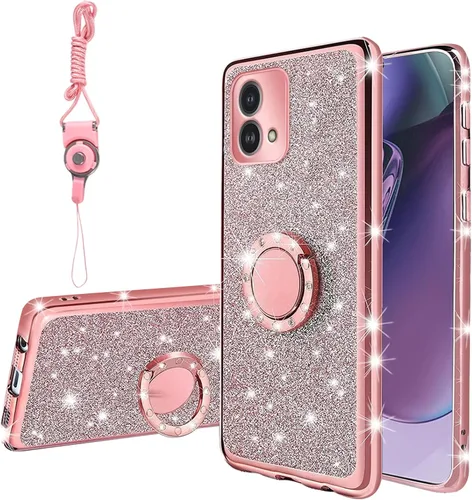Vista 17 de Funda para Moto G Stylus 4G 2023, Moto G Stylus 2023 (no 0.18 oz) para mujer, con purpurina, suave, elegante, transparente, TPU de lujo, bonita