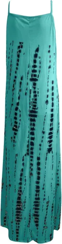 Vista 4 de FQZWONG Vestidos largos casuales para mujer vestido largo sexy de teñido anudado con cuello en V vestido de verano suelto para vacaciones en la playa