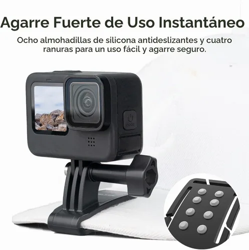 Vista 5 de TELESIN Soporte de correa para la cabeza con clip de gorra, soporte de cinturón para la cabeza de liberación rápida compatible con GoPro Max/Hero