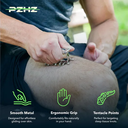 Vista 3 de PZHZ® Herramienta de masaje fascista para tejido profundo, nudos musculares, celulitis, liberación miofascial y más - Todo en uno alivio de tensión