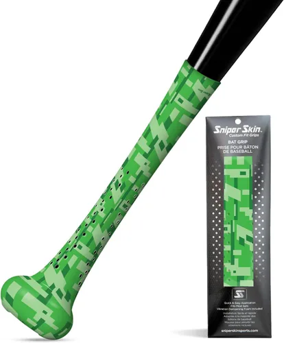 Vista 10 de SNIPER SKIN Baseball & Softball Bat Grip - Replacement Bat Grip Wrap - Easy to Install, Strong, Waterproof, Tacked for Performance Sombra negra