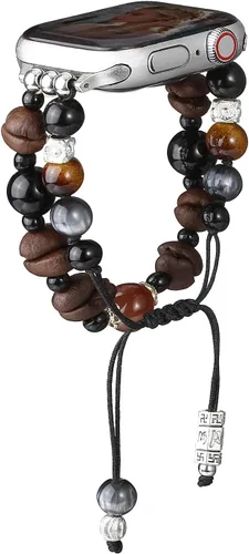 Vista 11 de Pulsera bohemia con cuentas compatible con Apple Watch Band de 1.496 in, 1.575 in, 1.614 in, 1.654 in, 1.732 in, 1.772 in, 1.811 in y 1.929 in