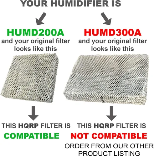 Vista 4 de HQRP Filtro de agua compatible con humidificadores Trane HUMD200, HUMD200A, HUMD200T, HUMD200ABA00B para toda la casa, repuesto estándar americano
