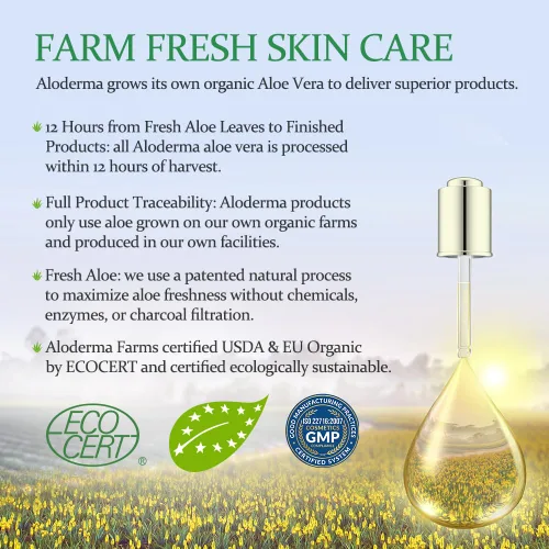 Vista 5 de Aloderma Jabón facial iluminador de piel con 77% aloe vera orgánico, limpiador diario iluminador natural con regaliz para piel radiante, limpiador