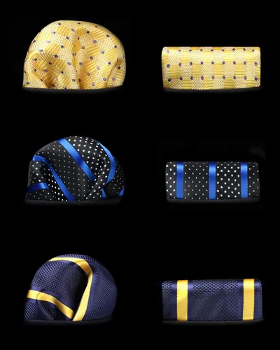 Vista 70 de HISDERN Juego de corbatas extralargas para hombre y pañuelo de bolsillo de 63 pulgadas, colección XL, caja de regalo, corbata, lote de 3