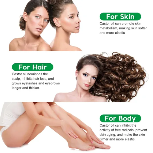 Vista 4 de Tiuedu Aceite de ricino negro jamaicano para el crecimiento del cabello, pestañas y cejas más gruesas, aceite de ricino para cabello, cara, cuerpo