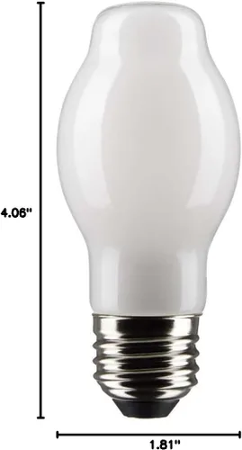 Vista 9 de Satco 6Pk 8w BT15 LED 2700K base media blanca regulable - 60w equiv