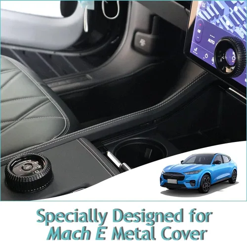 Vista 3 de AOSKonology Perilla de control de volumen con cubierta de metal Compatible con Mach E Mach-E 2021 2022 2023 2024 Accesorios Perilla de cambio
