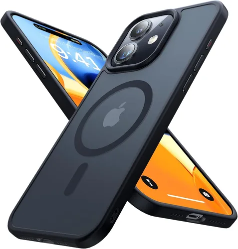 Vista 19 de Funda magnética para iPhone 12 Pro Max, [nunca amarilla] [compatible con MagSafe] Protección militar contra caídas de 10 pies, a prueba de golpes