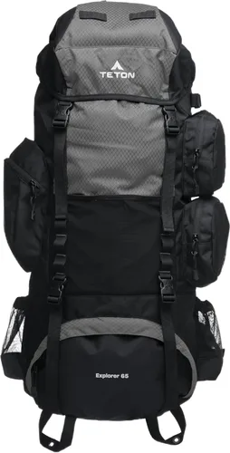 Vista 15 de Teton Explorer 75L Mochila con marco interno para senderismo, camping, mochileros, cubierta de lluvia incluida