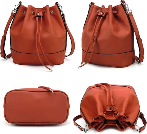 Vista 3 de AFKOMST Bolsos y monederos para mujer con cordón y bolsos de hombro con 2 correas desmontables