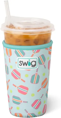 Vista 24 de Swig Life Coolie para taza helada mediana de 22 onzas, funda aislante estándar de 22 onzas con asa, aislamiento de neopreno mantiene las bebidas