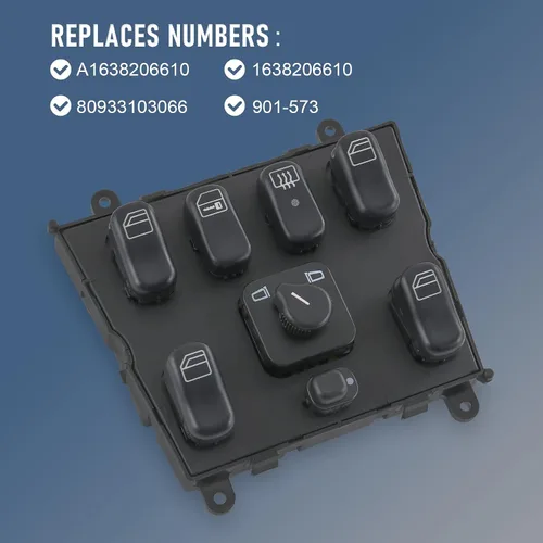 Vista 3 de JDMSPEED Nuevo interruptor de control maestro de ventana de energía eléctrica de repuesto para Mercedes Benz ML320 1998-2003, ML500 2002-2003, ML55
