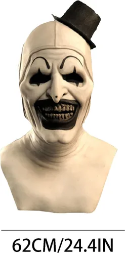 Vista 7 de Hot6sl - Máscaras de Halloween de terror divertido de látex completo para tocado divertido de terror