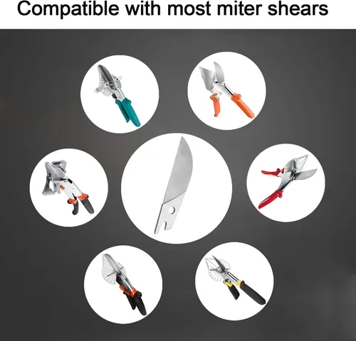 Vista 2 de Cuchilla de repuesto para tijeras de inglete, tijeras cortadoras de tijeras, cuchillas de corte angular multiángulo, para manualidades, cuchilla