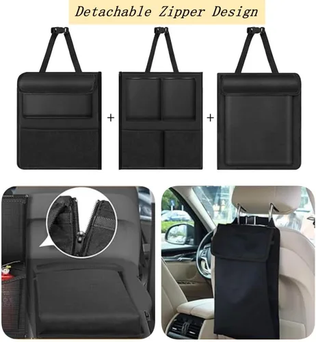 Vista 9 de Organizador de maletero CYTJ, organizador colgante desmontable para el asiento trasero del coche con 7 grandes bolsillos de almacenamiento