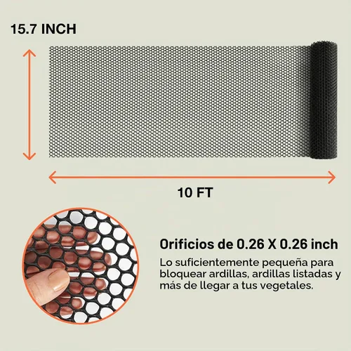 Vista 7 de MaPorch - Cercas de alambre de plástico para pollo, bloqueador debajo de la Negro