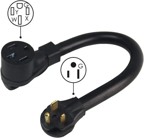Vista 3 de PLIS NEMA 6-50P a 14-50R con mango soldador secador de soldadura cargador EV adaptador adaptador de cable de alimentación, 250V, 50 amperios, 1.5