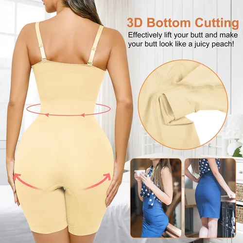 Vista 5 de ACPLK Strapless Shapewear Bodysuit for Women Tummy Control Full Body Shapewear Butt Lifter Mid Thigh