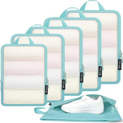 Vista 14 de BAGAIL 4 Set/6 Set Ultraligero Compresión Embalaje Cubos Organizador de Embalaje para Accesorios de Viaje Equipaje Maleta Mochila