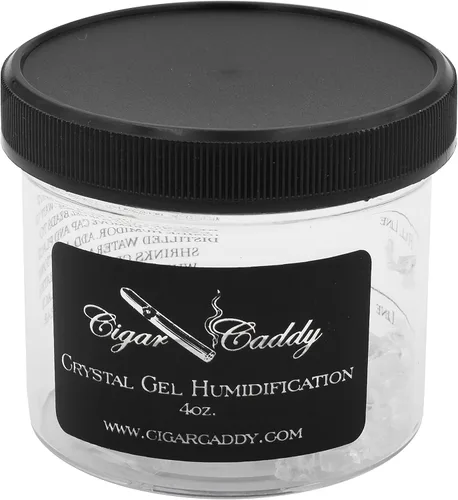 Vista 2 de Cigar Caddy Humidificación de gel de cristal, grande, tarro de 4 onzas, reutilizable, mantiene la humedad al 70%