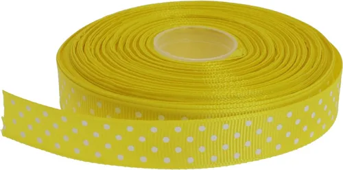 Vista 27 de Cinta de grogrén de lunares de 25 yardas cada rollo 100% poliéster (1 pulgada, beige)