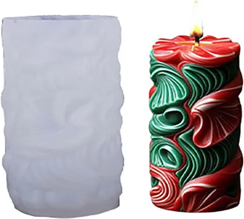 Vista 10 de Molde de Vela de Concha Molde de Cilindro de Concha Molde de Pez de Silicona Onda Espiral para Velas - Moldes de Fundición de Resina de Silicona