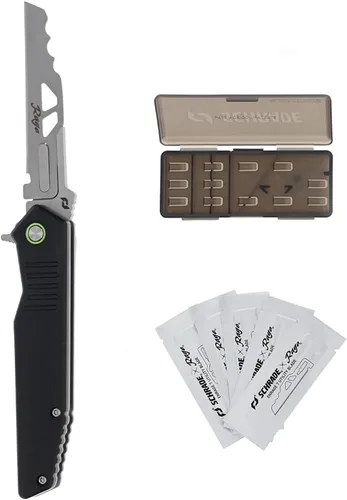 Vista 7 de Schrade Enrage Phantom Cuchillo de hoja reemplazable con mango de fibra de carbono, clip de bolsillo y bloqueo de marco para EDC, transporte diario