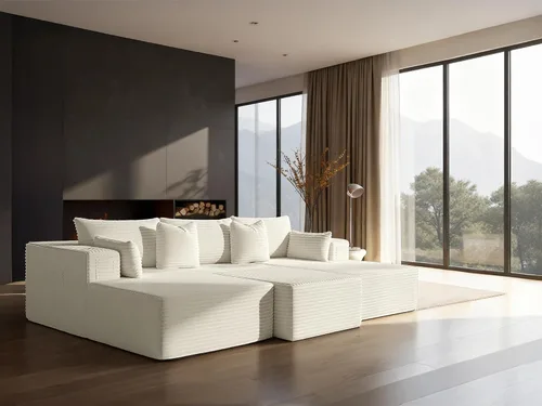 Vista 37 de Sofá modular de gran tamaño de 108 pulgadas, cómodo sofá deshuesado en forma de U para sala de estar, asientos extra profundos, sin montaje, sofá