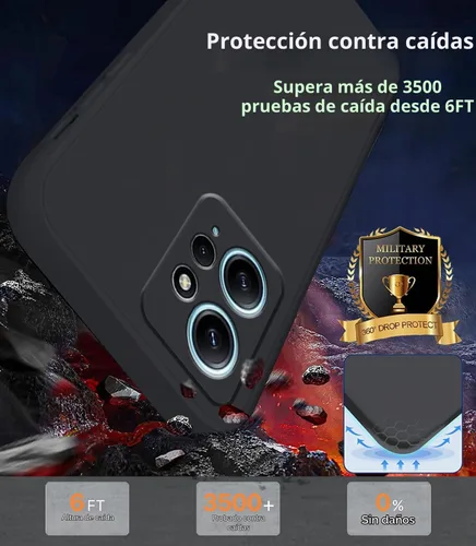 Vista 4 de Compatible con Xiaomi Redmi Note 12 4G Funda Silicona Líquida Verde Oscuro, Teléfono Suave Táctil Suave para Redmi Note 12 4G Funda Silicona A Negro
