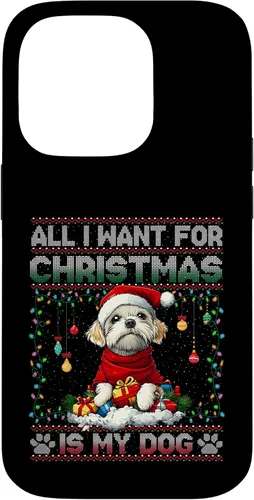 Vista 17 de Maltese Christmas Tree Lights Decorations Dog Lover Xmas Case for iPhone 16
